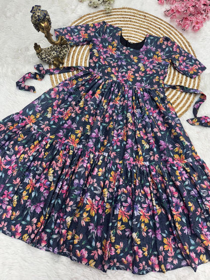 Floral Print Short Sleeve Maxi Dress