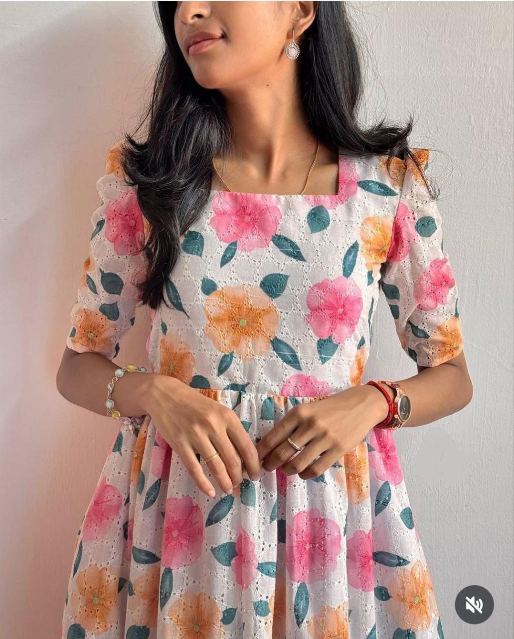 White Floral Eyelet Embroidered Tiered Midi Dress